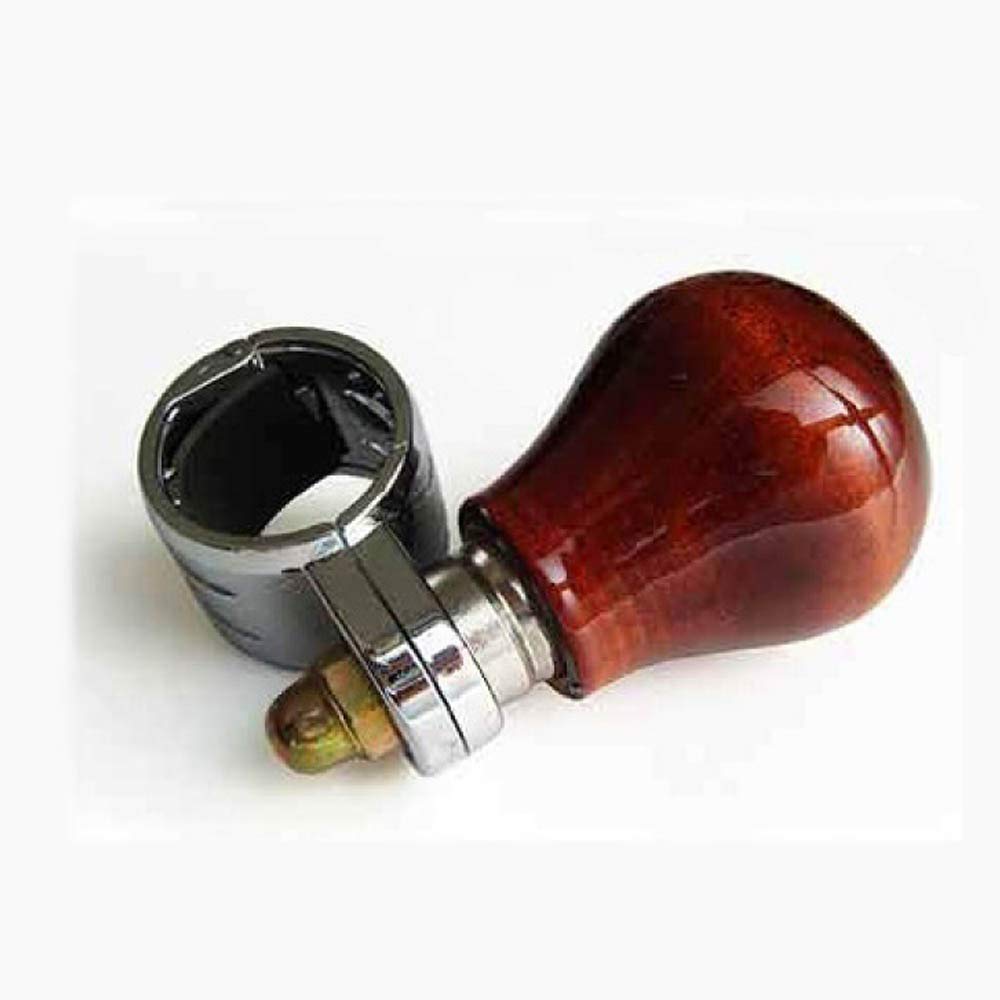 Luxury Wooden Car Steering Wheel Spinner - Dark Wine for All Models
