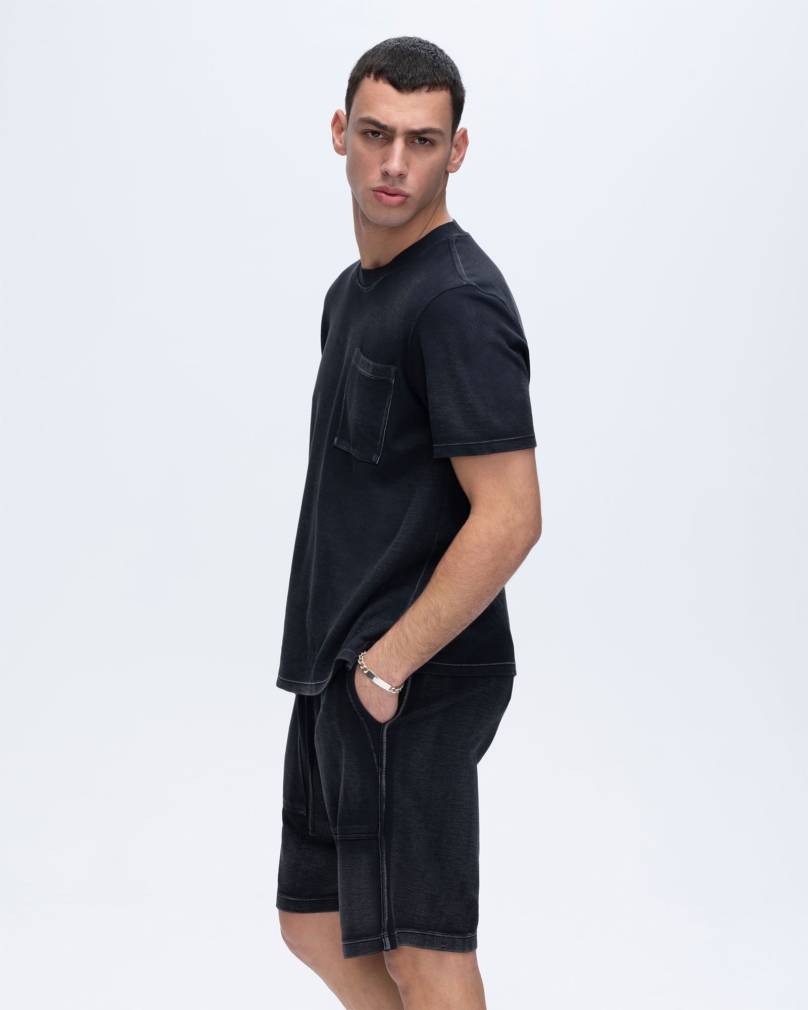 Pique Patch Pocket Shorts for Men - Comfortable Casual Black Shorts for Summer, Gym, and Outdoor Activities
