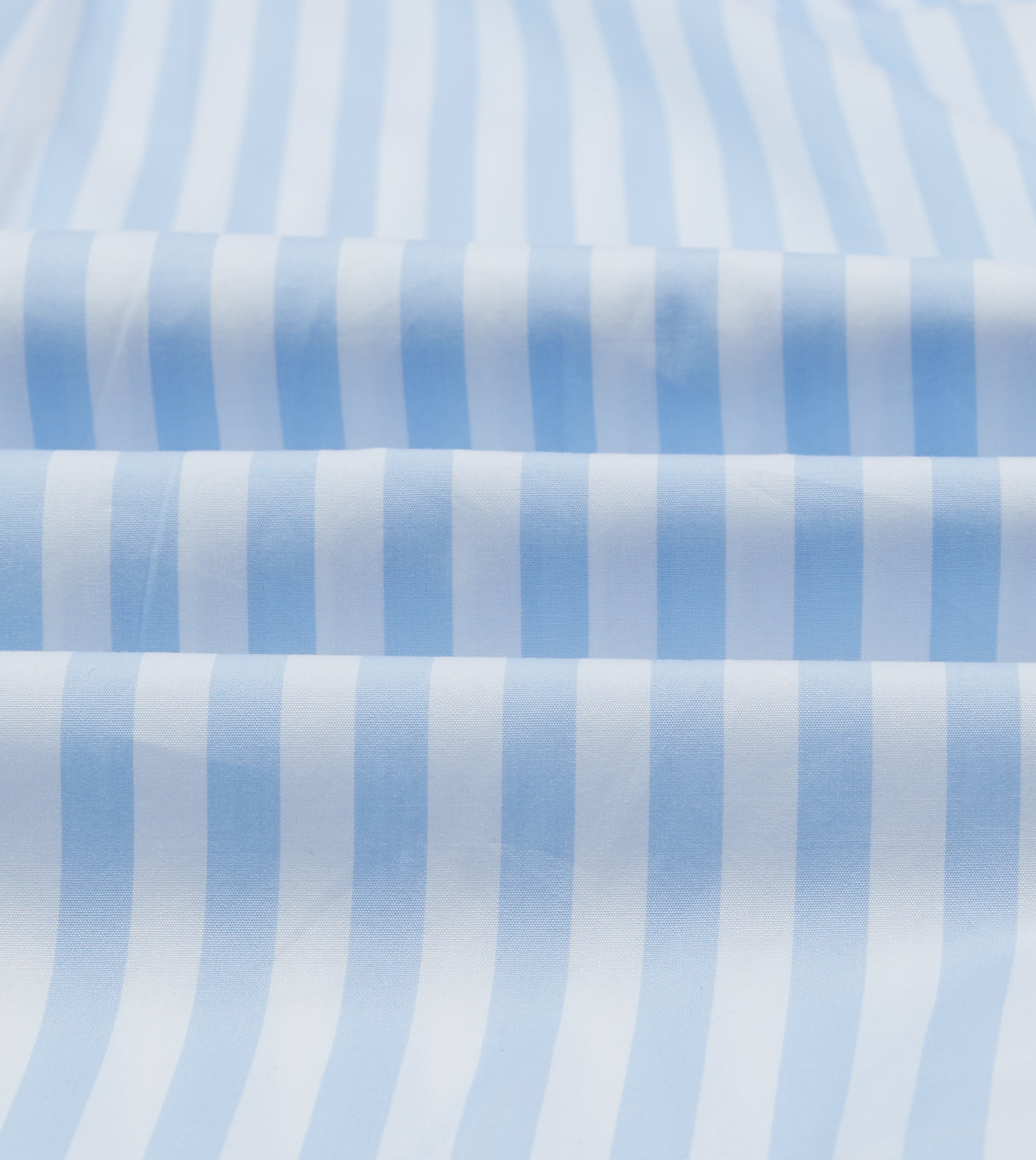 Blue Broad Stripe Cotton Poplin Button Down Shirt for Men - Classic Casual Office Wear & Summer Outfits
