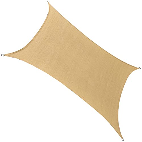 UV Block HDPE Sun Shade Sail Canopy - 3x4m Beige Outdoor Sunscreen Awning for Garden, Patio, Yard & Party | Perfect for Summer BBQs, Poolside Relaxation & Outdoor Gatherings