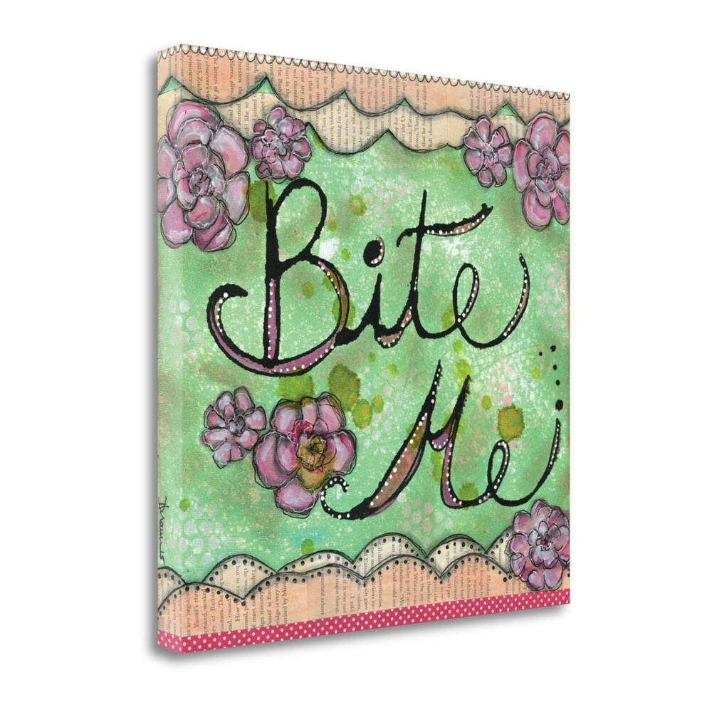 Bite Me By Denise Braun - Fine Art Giclee Print on Gallery Wrap Canvas, Ready to Hang Wall Decor - Perfect for Living Room, Bedroom & Office Art Display