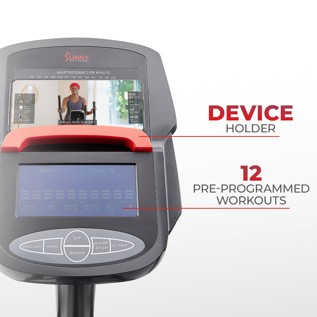 Premium Smart Elliptical Machine - Extra Long Stride Length, Programmable Electromagnetic Resistance - Perfect for Home Gym & Cardio Workouts