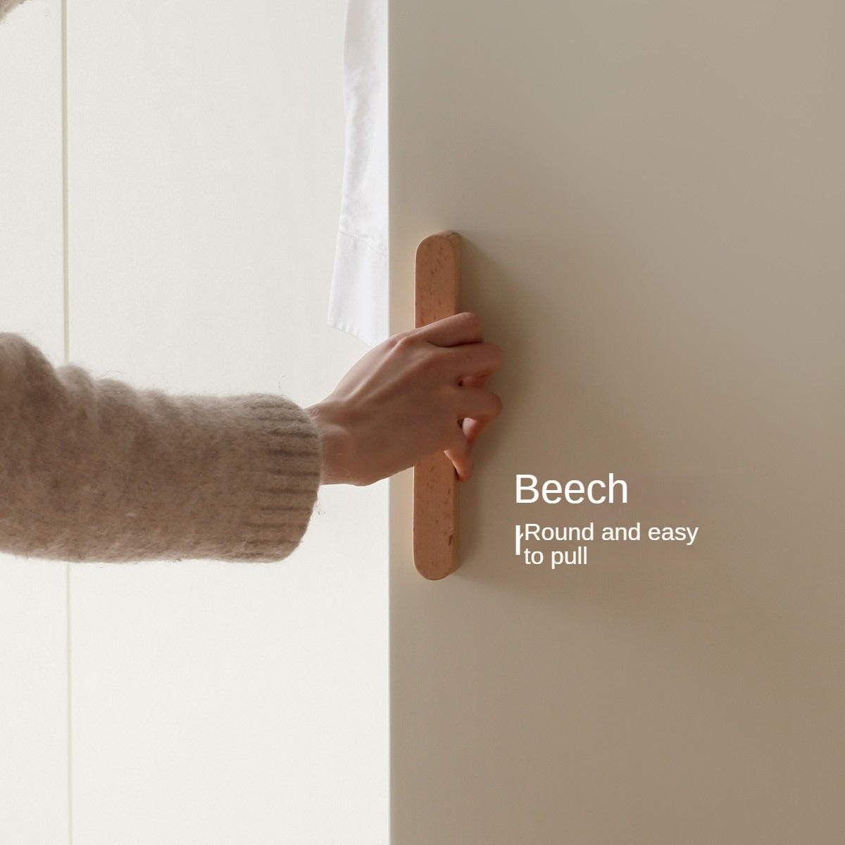 Pine Solid Wood Wardrobe - Cream Style Modern Closet for Bedroom, Living Room & Office Storage