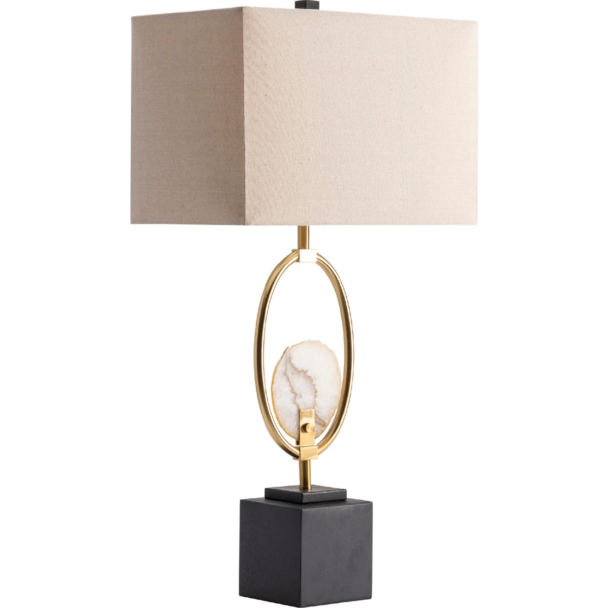 Handmade Agate Table Lamp - 32