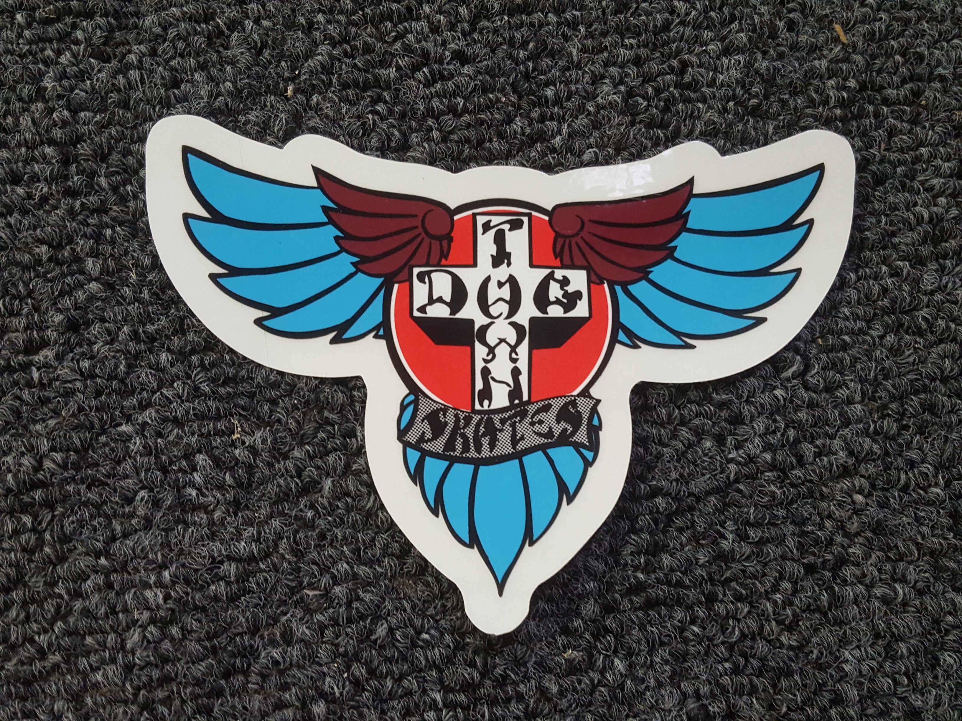 Dogtown WINGS Sticker - Blue Color (5 Pack) - Perfect for Skateboards, Laptops & Water Bottles Decoration