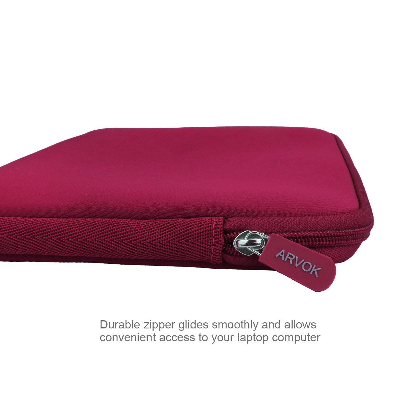 Premium 13-14 Inch Laptop Sleeve for MacBook Pro/Air, HP, Dell, Lenovo, Asus, Acer - Water-Resistant Protective Case with Carrying Handle - Perfect for Work, Travel & School - Wine Red