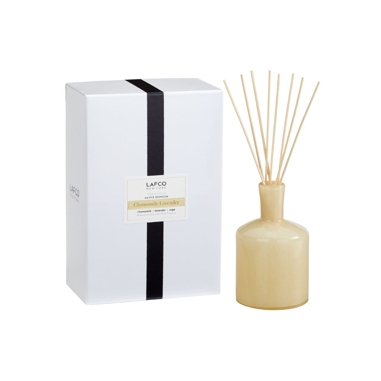 Premium Chamomile Lavender Essential Oil Reed Diffuser Set - 100% Natural Aromatherapy for Home, Office, Bedroom & Bathroom Relaxation
