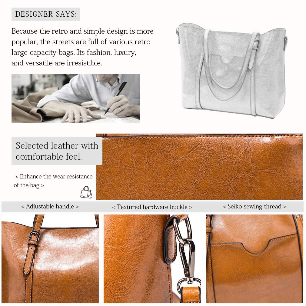 Women's Genuine Leather Handbags - Top Handle Satchel & Tote Purses for Work, Travel & Everyday Use | Pahajim Fashion Crossbody Bags for Women