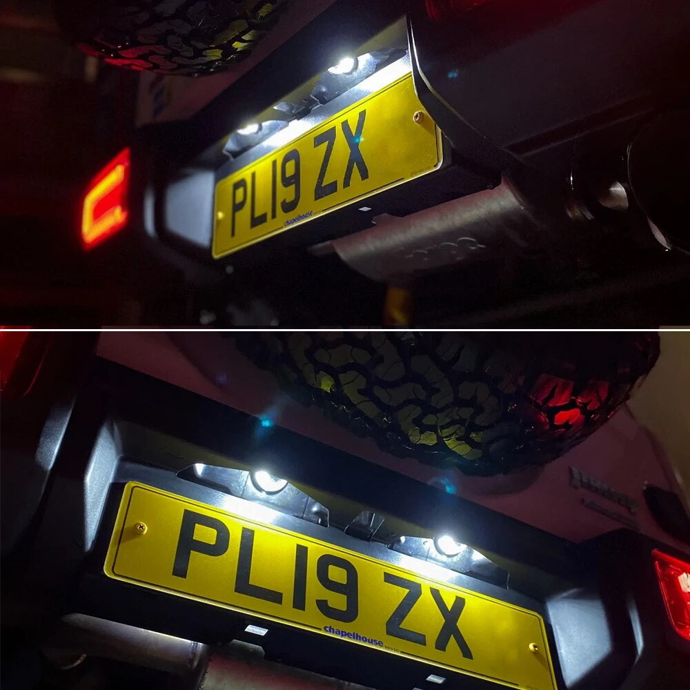 18 SMD White Full LED License Plate Lights for Suzuki Jimny, Grand Vitara, Swift - Bright & Durable Replacement Bulbs for Night Driving & Enhanced Visibility