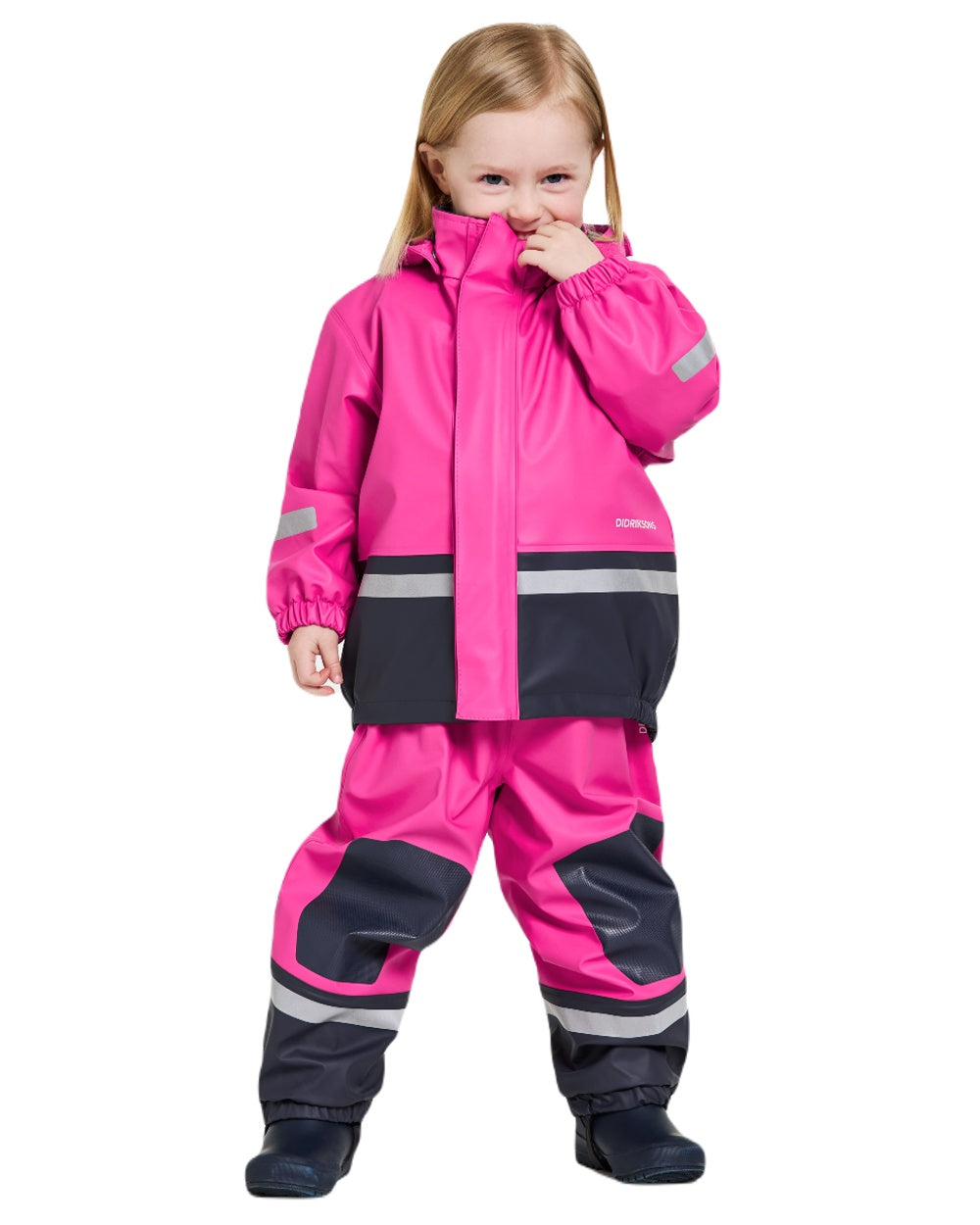 Didriksons Boardman Kids Rain Jacket and Pants Set - Waterproof Outdoor Gear for Boys & Girls - Perfect for Hiking, Camping, and School