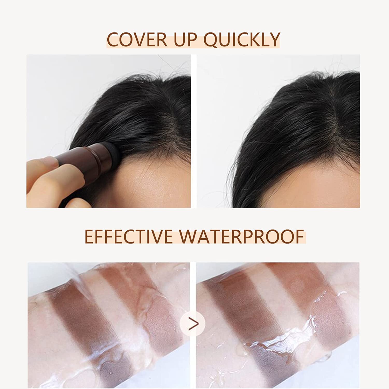 **Brown Hair Filler Root Touch Up Powder for Thinning Hair - Volumizing Eyebrow & Root Cover Up Stick for Men & Women - Perfect for Daily Use, Travel & Special Occasions**