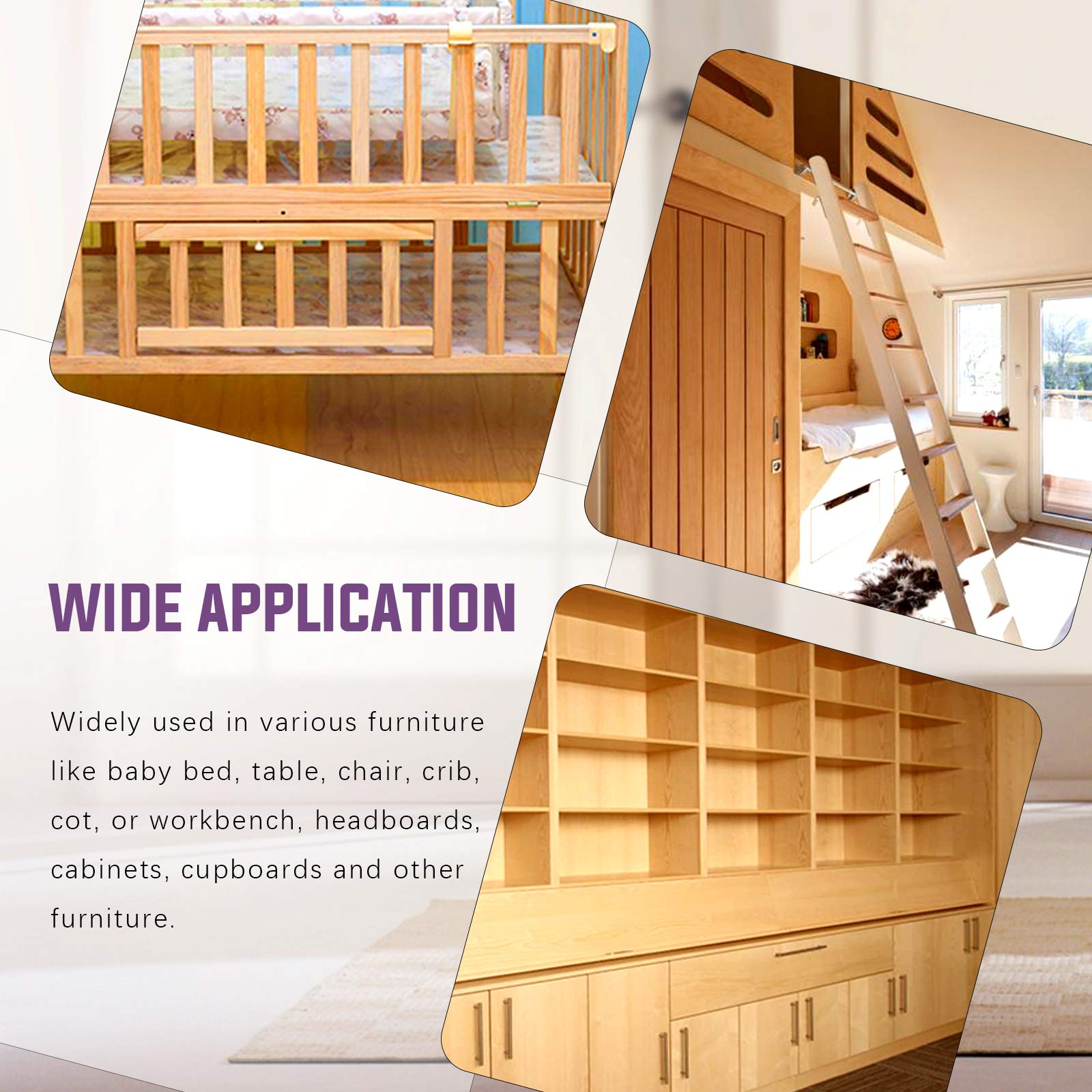 Swpeet 84Pcs M6 Crib Screws Kit with Allen Wrench - for Baby Beds & Furniture
