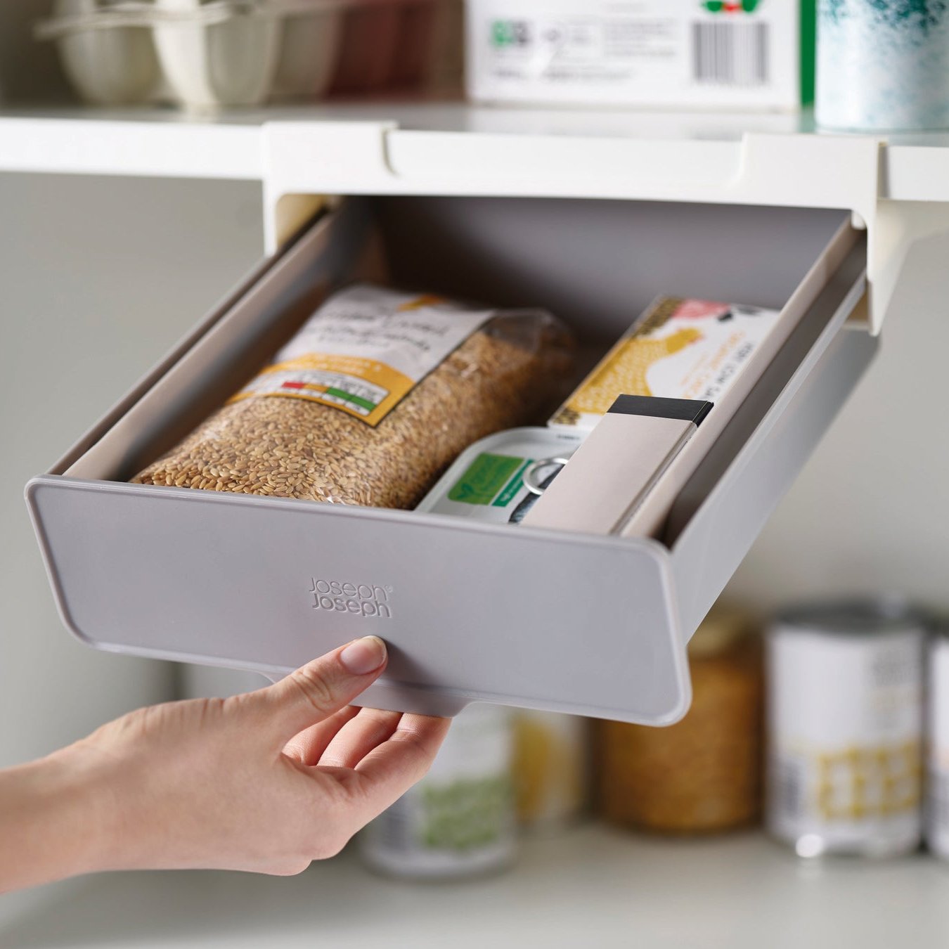 Under Shelf Drawer Organizer - Space Saving Storage Solution for Kitchen, Bathroom, or Office Cabinets - Perfect for Spices, Utensils, and Office Supplies
