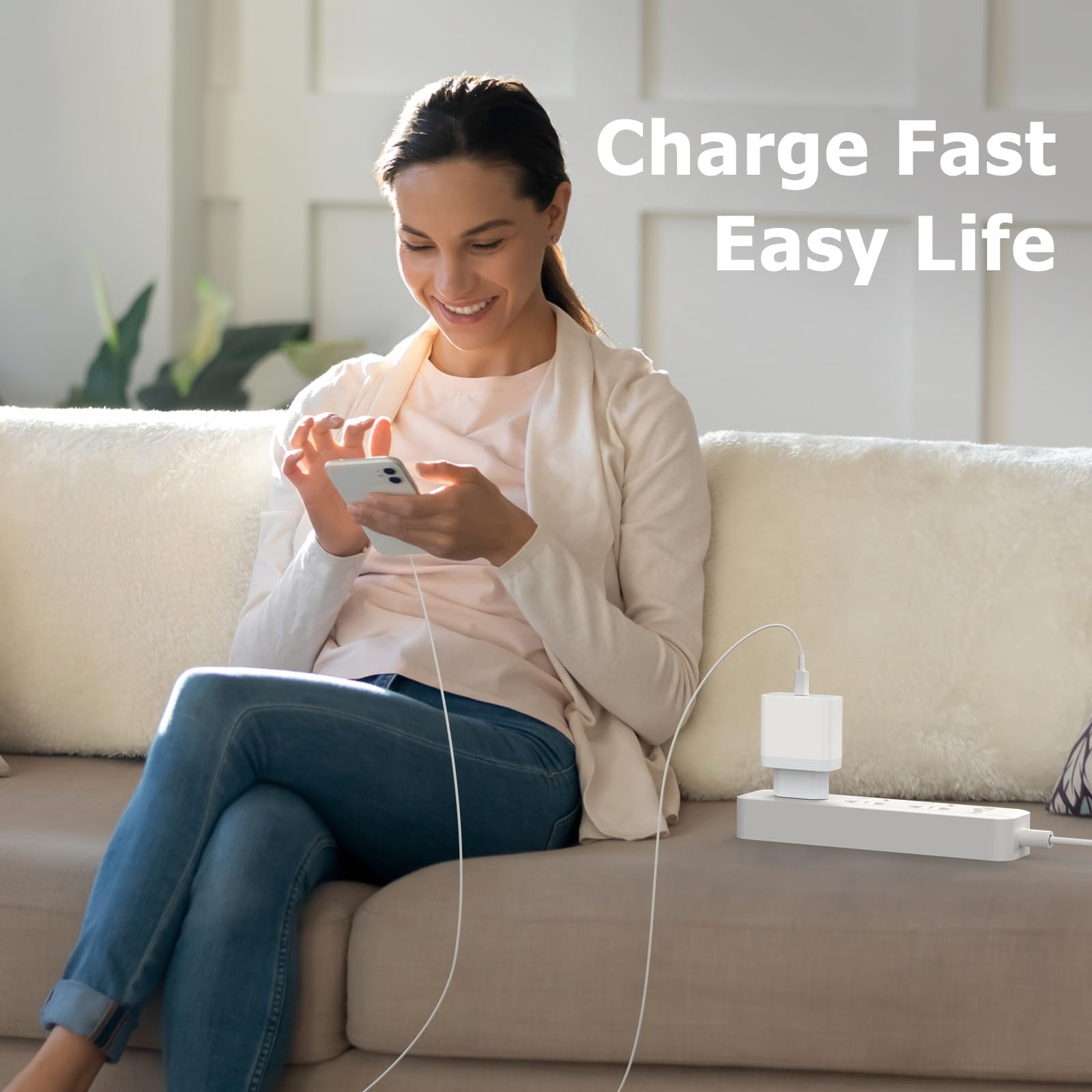 MFi Certified Fast Charger for iPhone 14/13/12/11/X/8 & iPad - 2 Pack USB C Charger with 6.6ft Lightning Cable - Quick Charge Power Adapter for iPhone 14 Pro Max/13 Pro/12 Pro/XR/XS/SE - Perfect for Home, Office & Travel Use