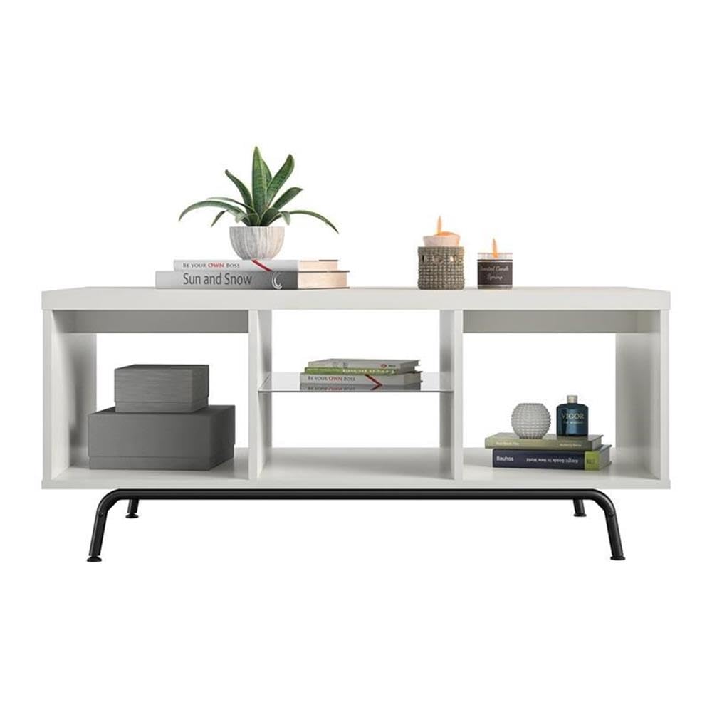 Ameriwood Home Melbourne White Coffee Table - Modern Living Room Furniture for Small Spaces, Home Decor, and Entertainment Centers