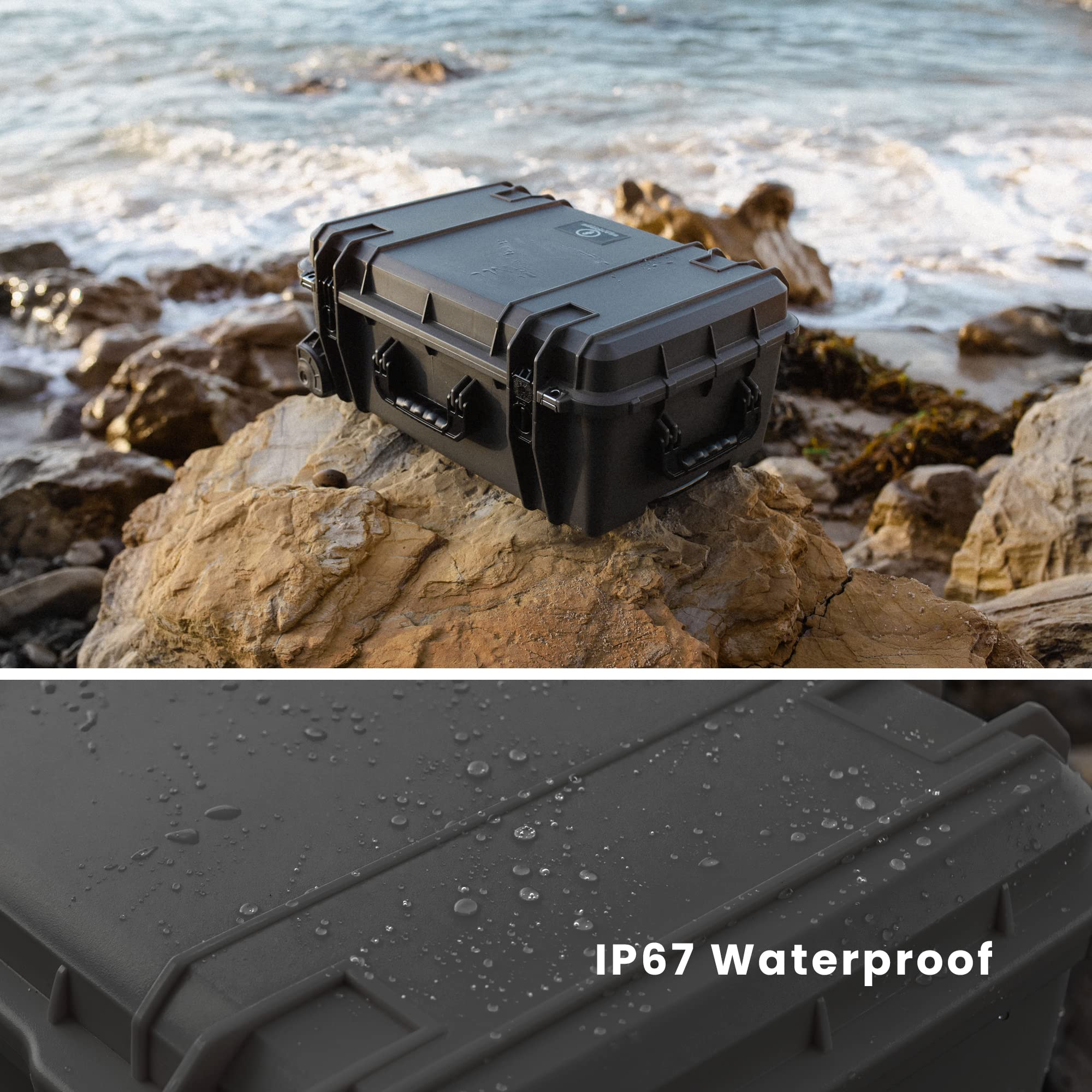 **Seahorse 920 Heavy Duty Protective Dry Box Case with Accuform Foam - TSA Approved, Mil-Spec, IP67 Waterproof, USA Made for Scuba Gear, Gaming Rigs, Sound Equipment & Travel - Ideal for Outdoor Adventures, Electronics Storage & Airline Travel**
