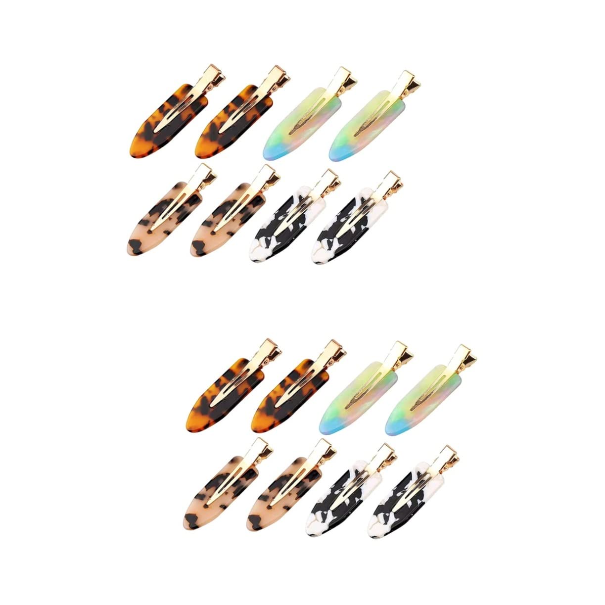 Beavorty 16 Pcs Hair Clips for Women - No Crease Duckbill Tortoise French Barrette Hairpins, Acrylic Hair Accessories for Styling & Everyday Use - Perfect for Work, Parties, and Special Occasions