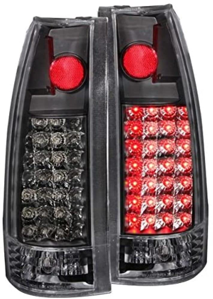 ANZO USA 311006 Black LED Tail Lights with Clear Lens - High Performance Replacement for Trucks & SUVs - Enhances Night Visibility & Safety