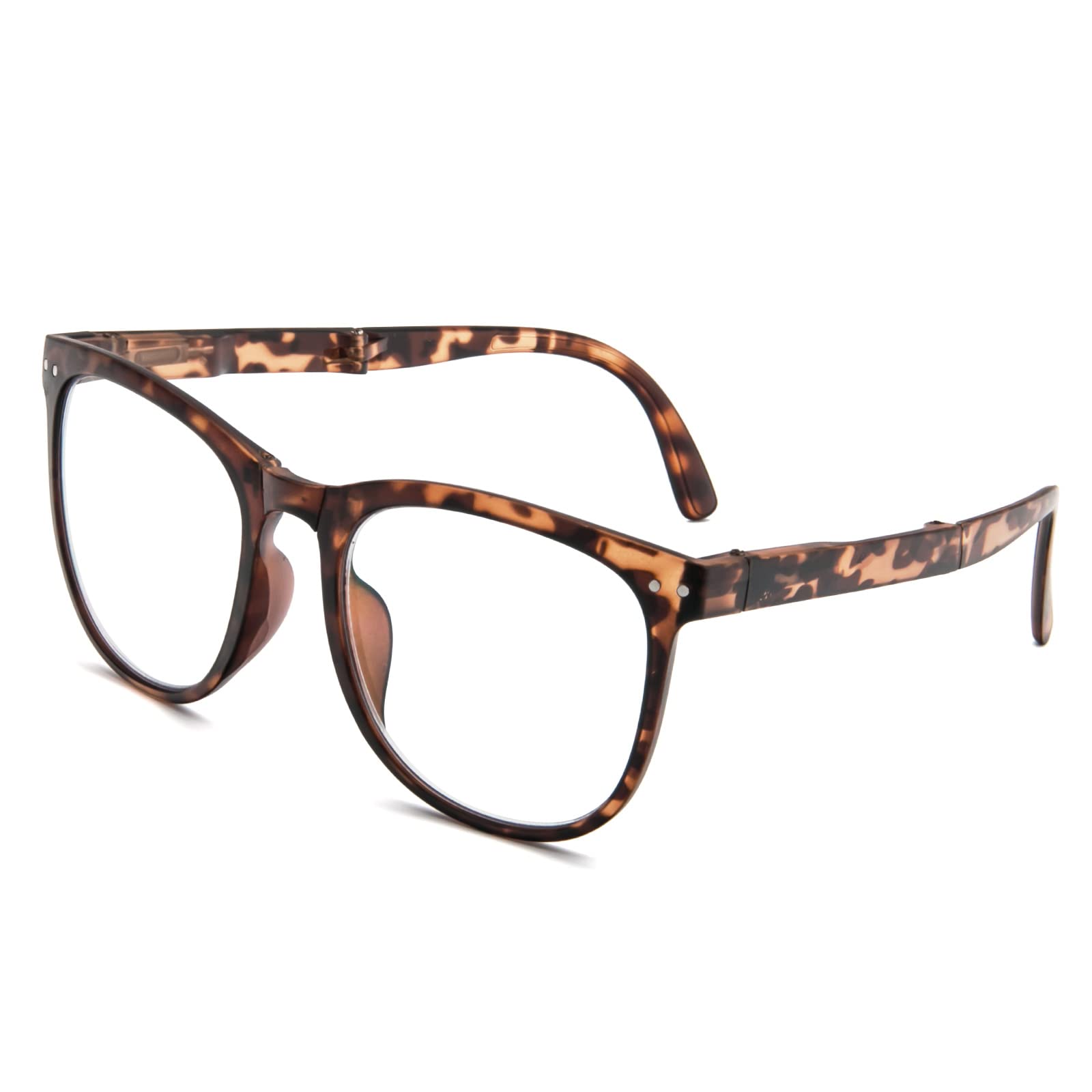 MMOWW Folding Portable Progressive Reading Glasses with Spring Hinges & Blue Light Blocking - Lightweight Computer Glasses for Men & Women - Perfect for Office Work, Gaming, and Digital Screen Use