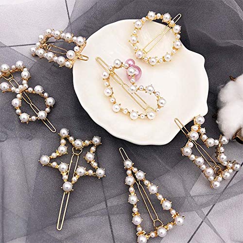 Elegant 2PC Pearl Hair Clips for Women - Handmade Fashion Hair Accessories with Artificial Pearls | Perfect for Wedding, Party & Daily Use