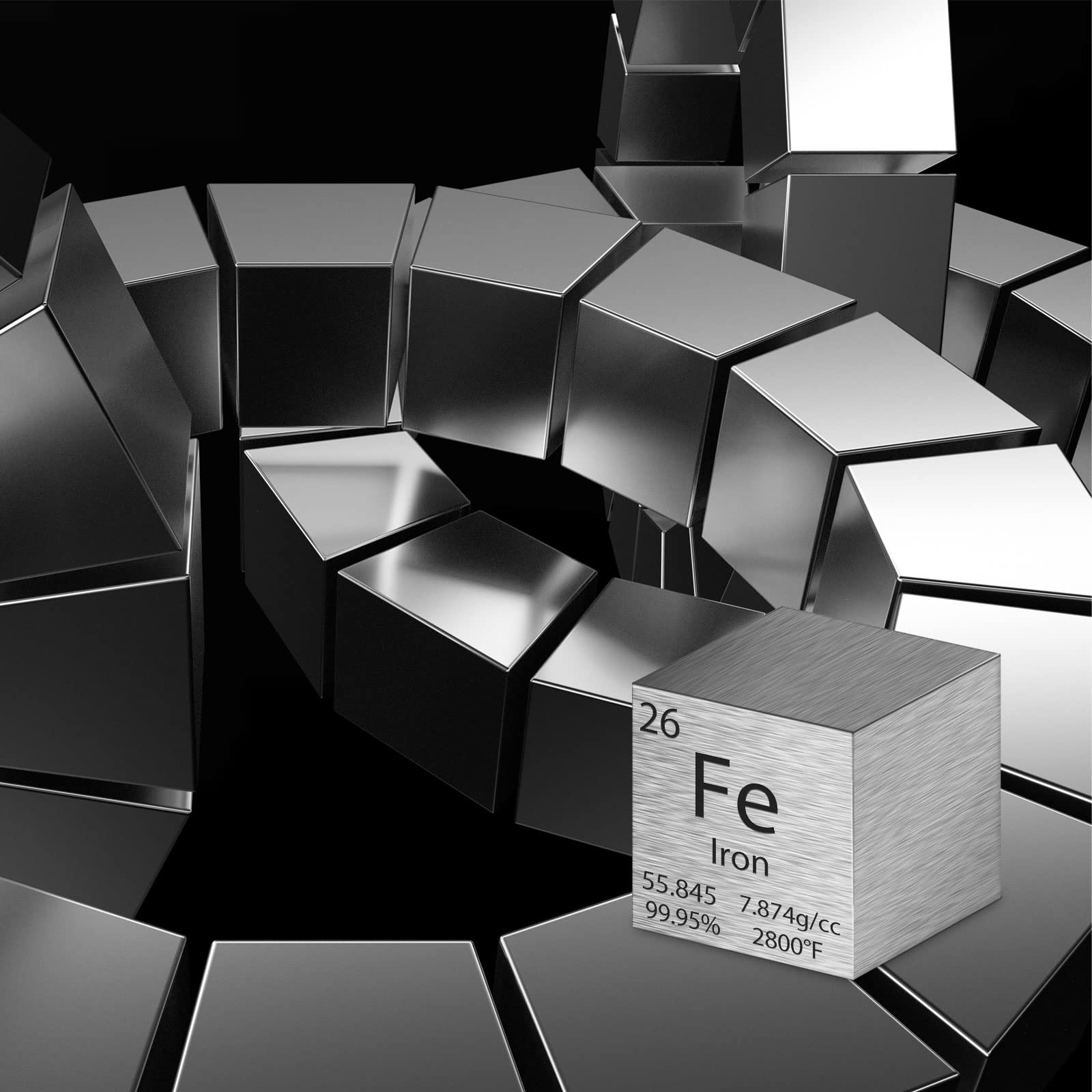 1 Inch Iron Cube - High Density Element for Science Collections, Lab Experiments & Physics Demonstrations | Perfect for STEM Education, Classroom Activities & Scientific Research