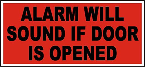Vinyl Safety & Warning Stickers Bundle - Warehouse Signs, Alarm Will Sound If Door is Opened (1-6 Pack, 13