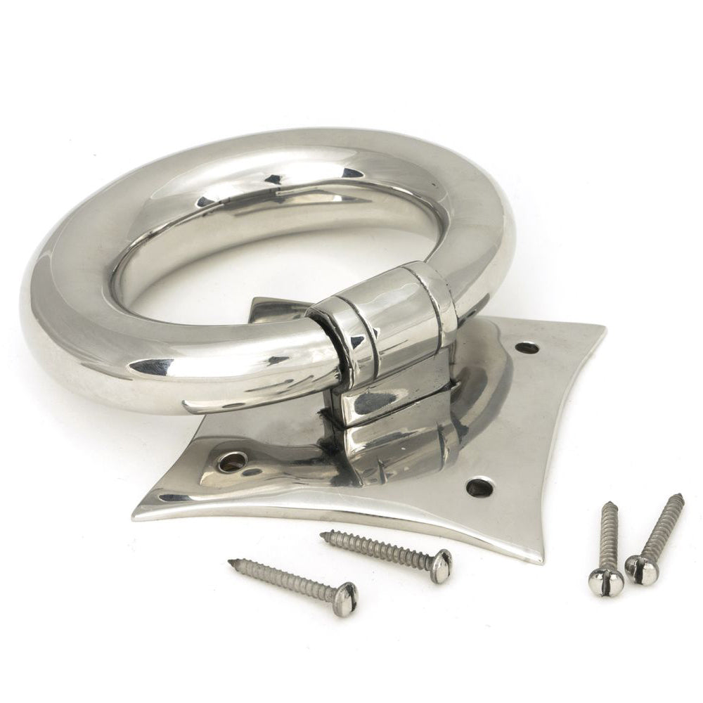 Polished Stainless Steel Ring Door Knocker - Elegant & Durable Front Door Decor for Home & Office - Perfect for Traditional & Modern Houses, Wedding Gifts & Housewarming Presents