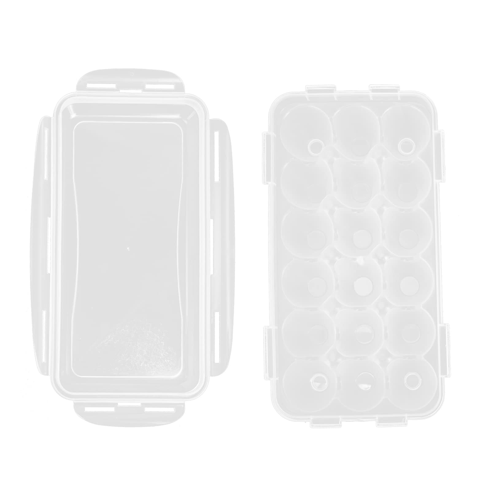 LUOZZY 18-Slot Covered Egg Carrier Box - Durable Egg Organizing Case for Kitchen, Picnic & Travel - Household Egg Storage Container for Freshness & Protection