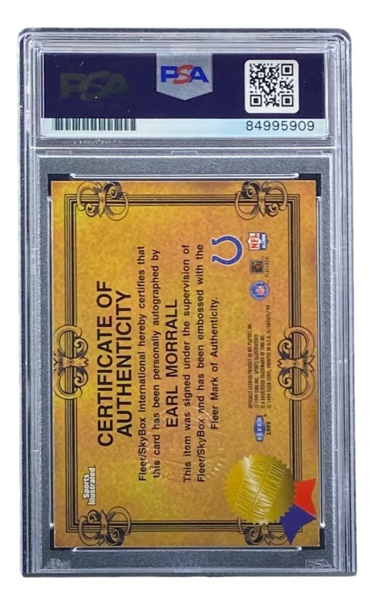 Earl Morrall Autographed 1999 Fleer Sports Illustrated Indianapolis Colts Trading Card - PSA/DNA Certified - Perfect for NFL Memorabilia Collectors and Sports Fans Display