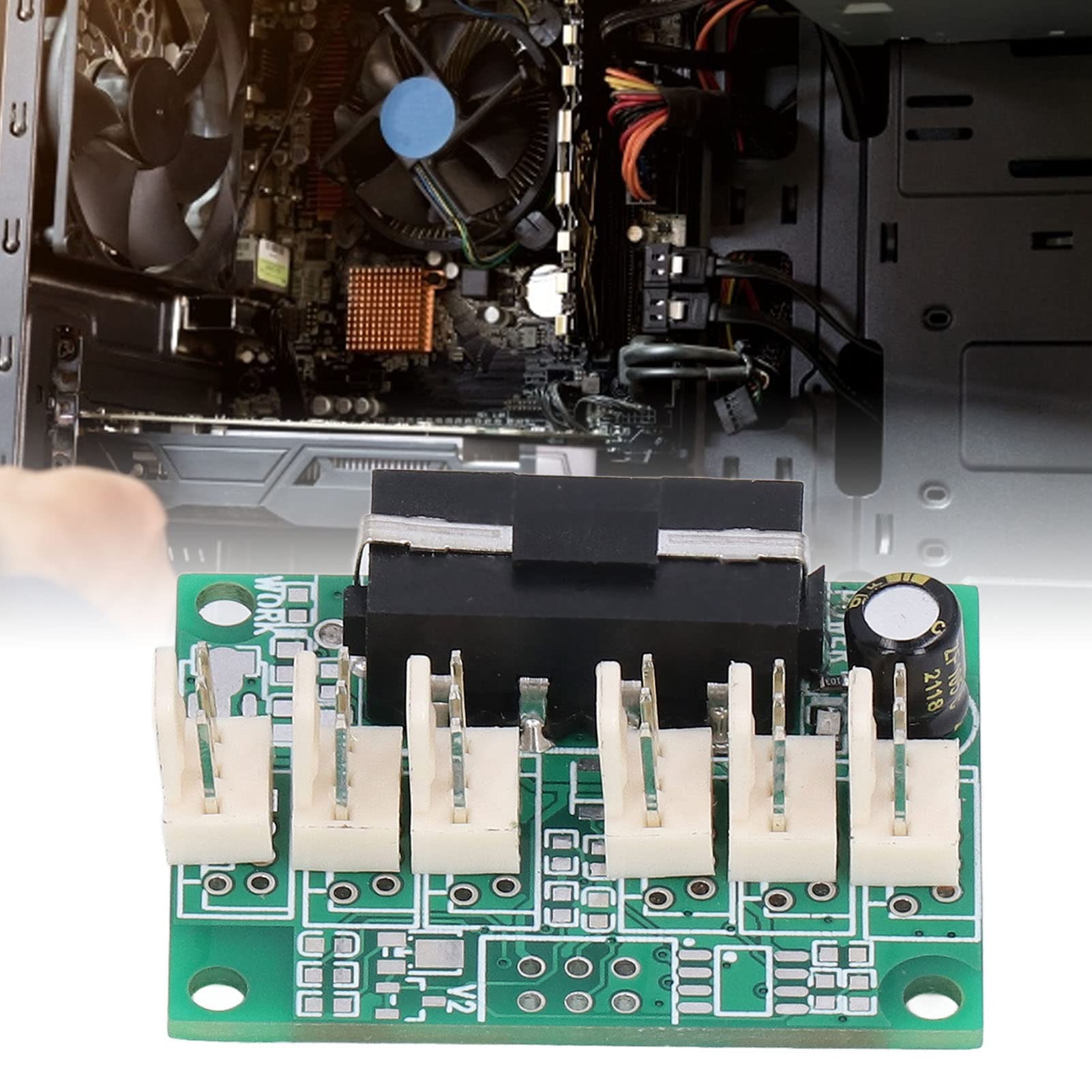 FC-D012-P000 Fan Hub with Air Volume Adjustment - High Performance Computer Fan Controller for PC & Industrial Cases | Perfect for Gaming Rigs, Workstations & Server Cooling Systems