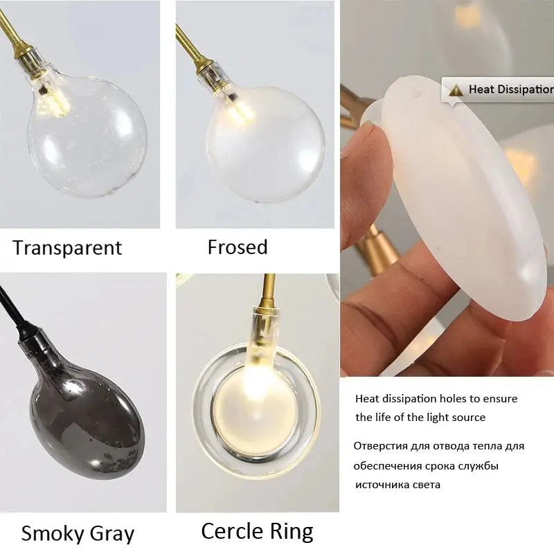 Stylish Sputnik Branch Firefly Chandelier in Gold & Black - Modern Lighting Fixture for Living Room, Dining Room, or Bedroom Decor