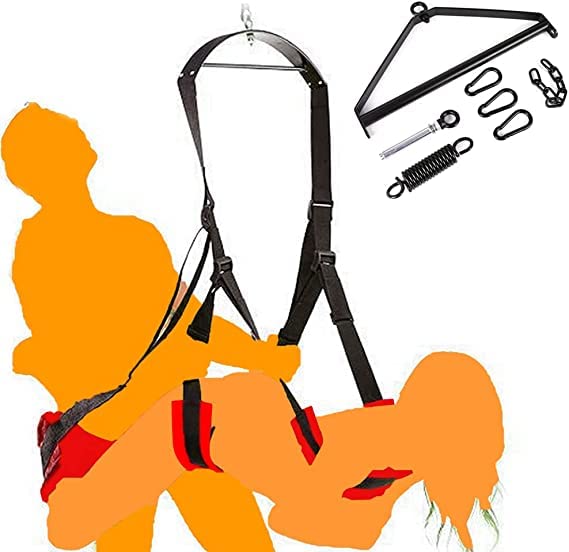 Premium Adult Sex Swing for Couples - Heavy Duty BDSM Bondage Swing with Adjustable Straps, Ceiling Mount for Bedroom - Perfect for Spicing Up Romance, Yoga, and Intimate Workouts