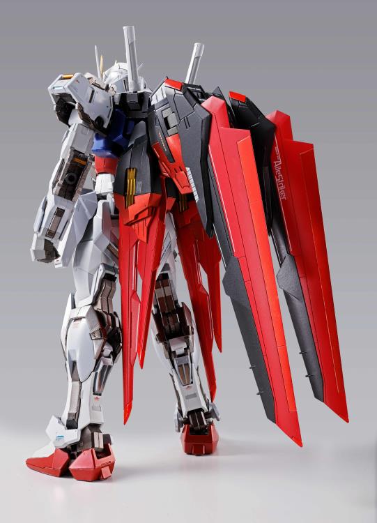 Bandai Metal Build Gundam Seed Aile Strike Gundam Action Figure - Premium Collectible Model Kit for Anime Fans | Perfect for Display & Gundam Collections