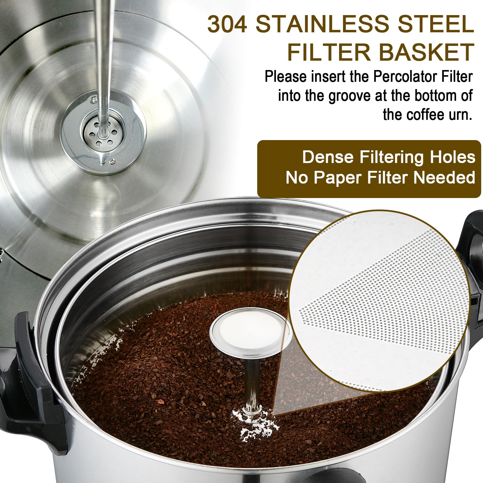 Commercial Coffee Maker - 155 Cup Electric Percolator for Catering & Restaurants
