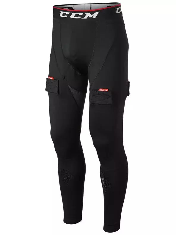 CCM Compression Senior Hockey Pants with Built-in Jock & Gel Padding - Perfect for Ice Hockey Players & Athletes