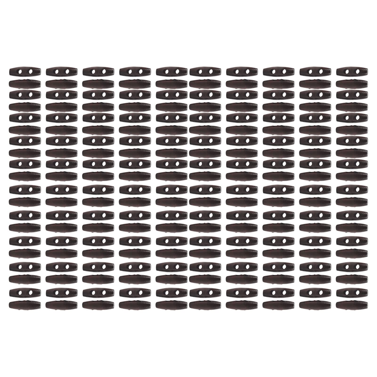 200Pcs Dark Coffee Olive Wood Buttons 30mm - 2 Hole Toggle Buttons for DIY Clothing, Sewing & Crafting - Perfect for Jackets, Cardigans & Home Decor Projects