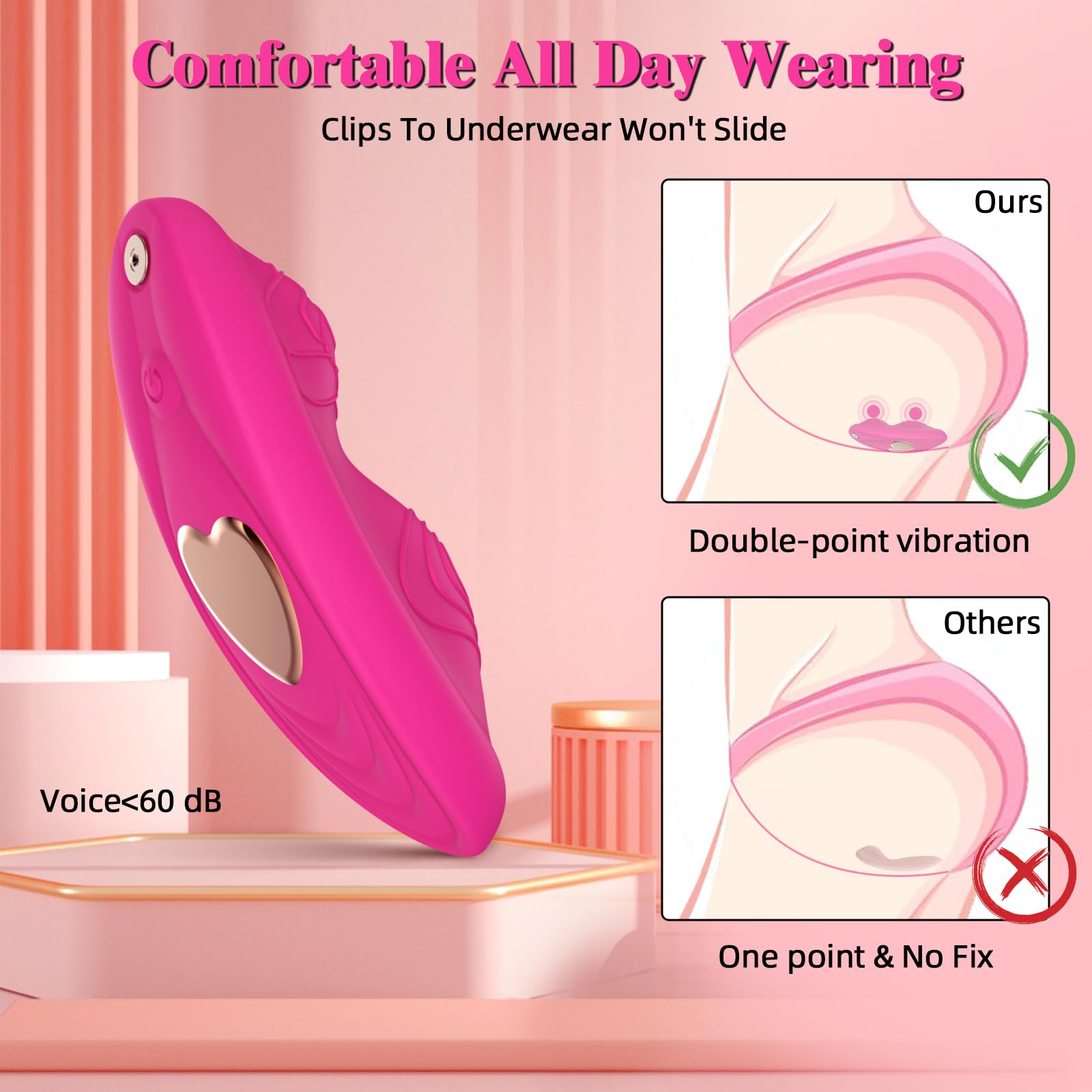**9+9 Dual Vibration Modes Mini Butterfly Vibrator for Women & Couples - APP & Remote Control, Rose-Shaped Adult Sex Toy - Perfect for Solo Play & Romantic Nights**