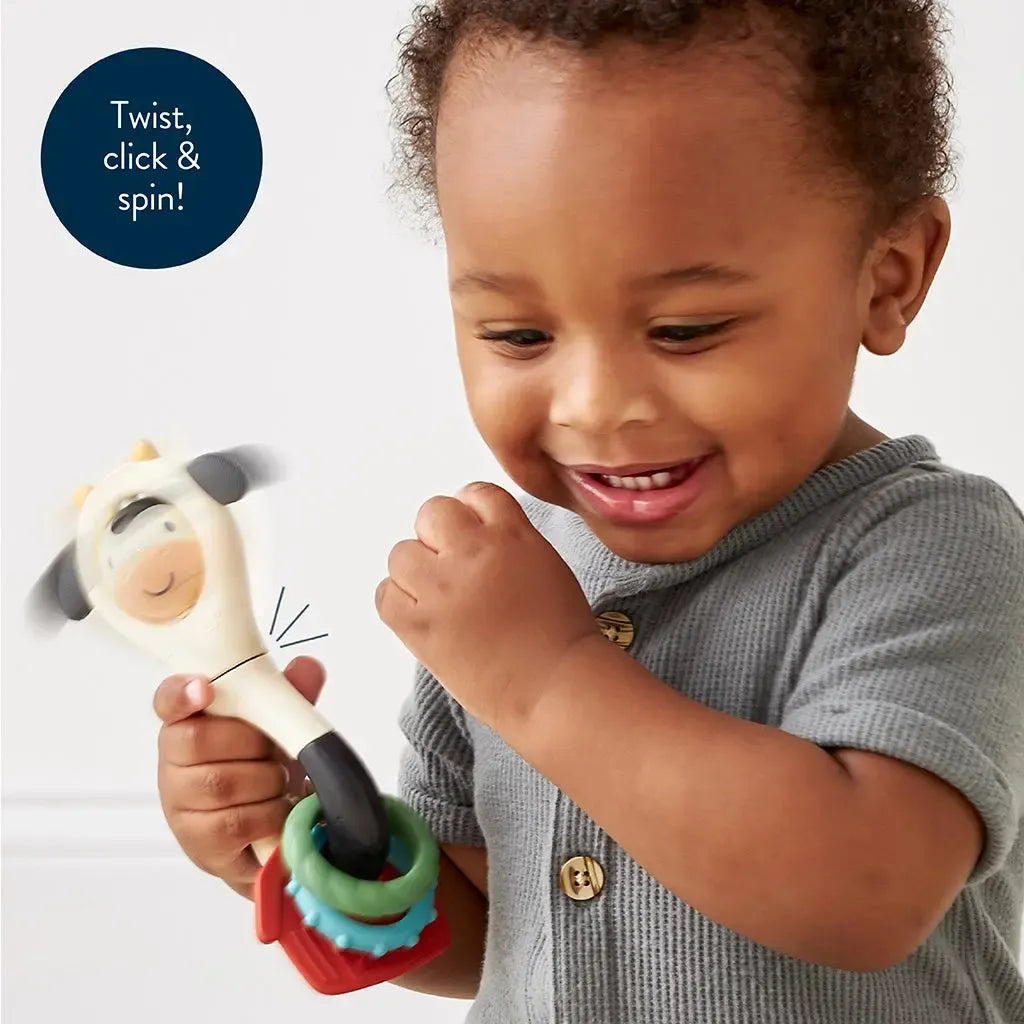Itzy Ritzy Itzy Spinner - Fun & Interactive Baby Toy for Sensory Play, Motor Skills Development - Perfect for Playtime, Travel & Daycare Activities