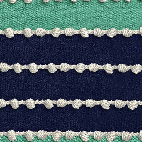 Aqua, Navy and White