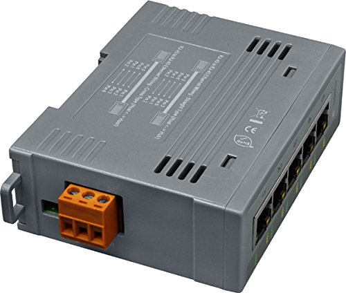 NS-205 10/100Mbps Unmanaged 5-Port Industrial Ethernet Switch with DIN Rail Mount - Reliable Networking for Harsh Environments, Factory Automation & IoT Applications