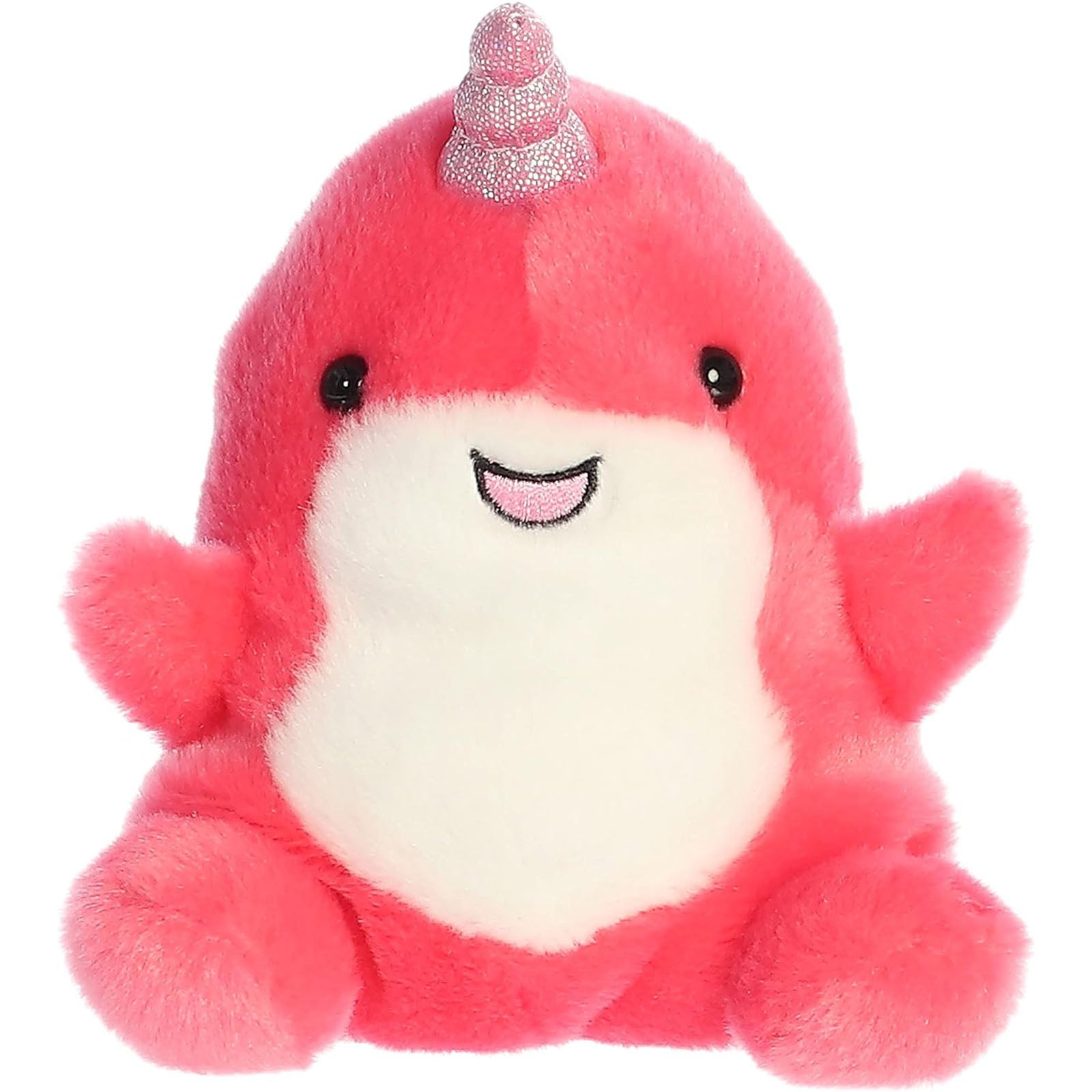 Aurora Palm Pals Nia Narwhal 5 Inch Soft Plush Stuffed Animal Toy - Perfect for Kids' Bedtime, Birthday Gifts & Collectors Display