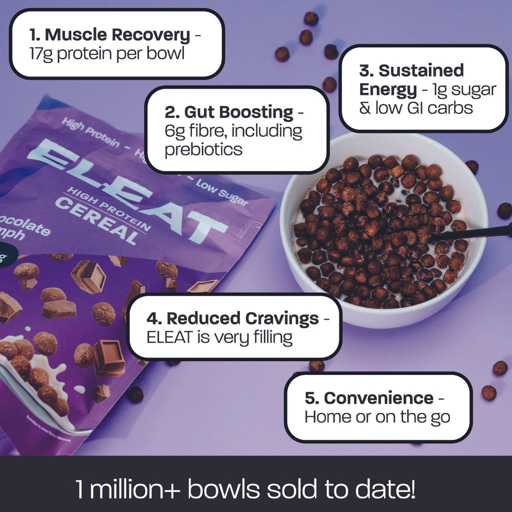 Eleat Balanced High Protein Cereal 250g - Healthy Breakfast & Snack for Fitness, Weight Loss & Active Lifestyle