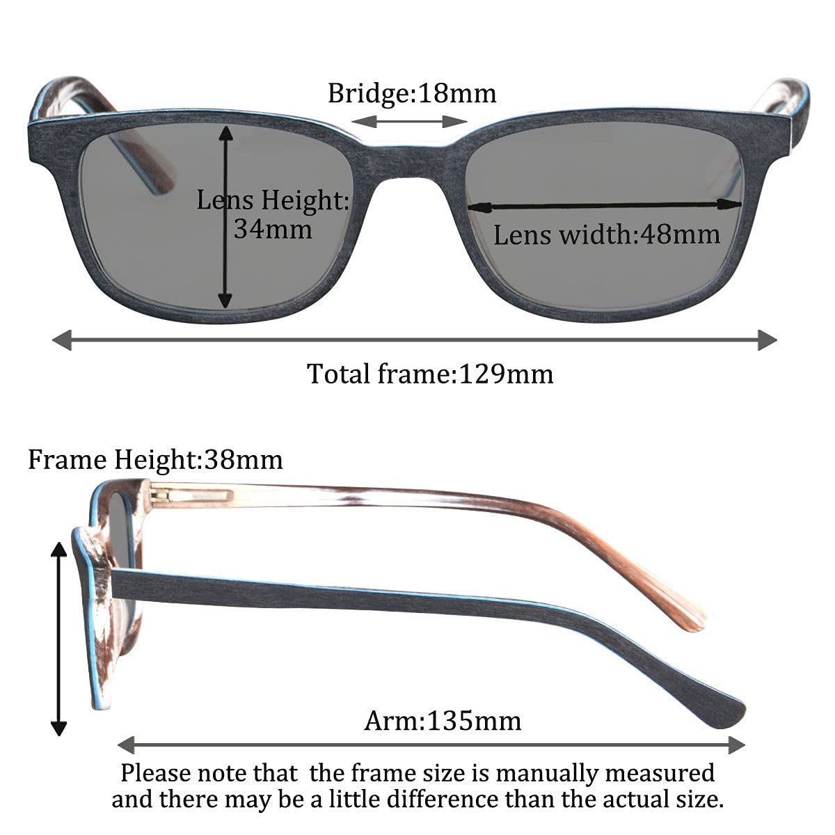 SHINU Polarized Sunglasses for Men - Yellow Wooden Bamboo Frame, UV Protection for Fishing & Driving | High-Tech Lightweight Design (Model ZF115)