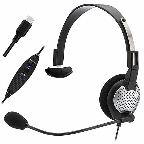 NC-181VM USB-C Mono Headset with Noise Cancellation - Perfect for Online Meetings, Gaming & Remote Work