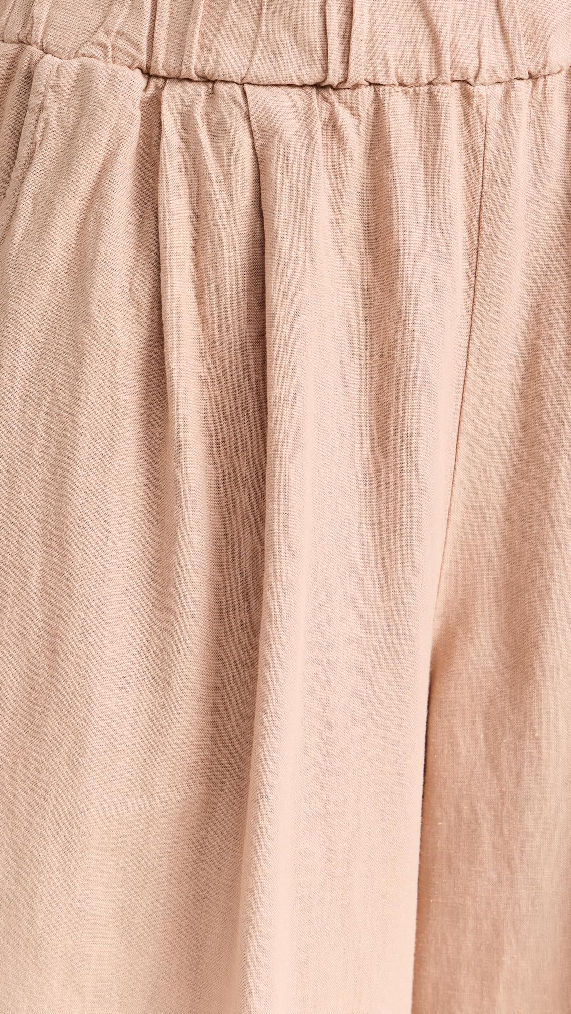 Stylish Women's Linen Wide Leg Pull On Pants - Comfortable & Breathable Summer Trousers for Casual Wear, Office, and Travel