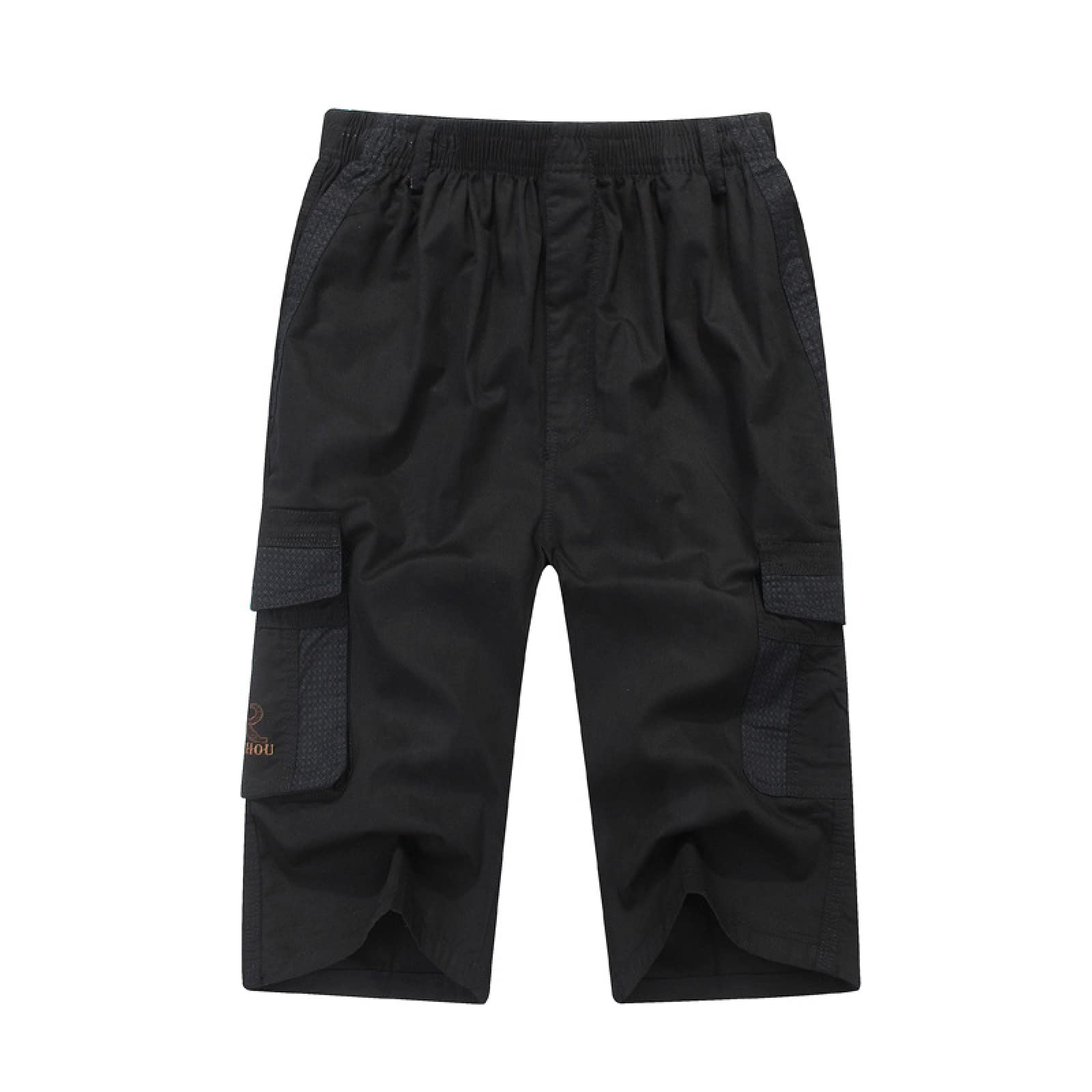 Men's Casual Elastic Waist Beach Pants - Loose Fit Cropped Summer Pants for Men | Perfect for Vacation, Lounging & Outdoor Activities