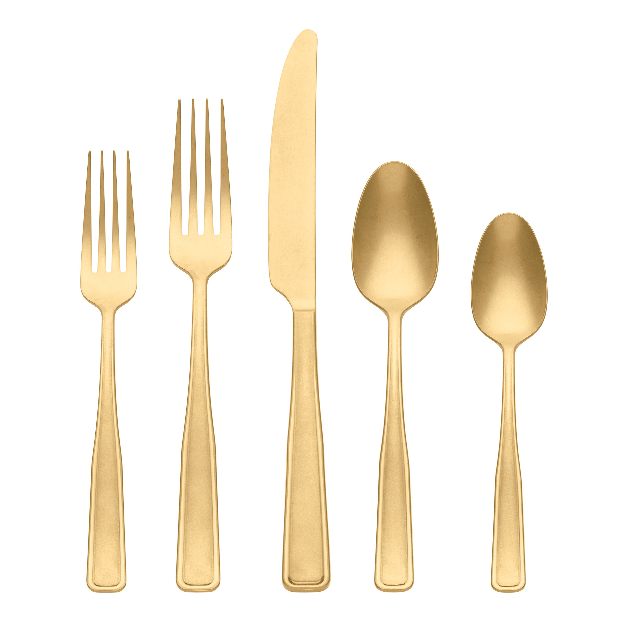 Reid Champagne Vintage 20-Piece Flatware Set - Stainless Steel Silverware for Fine Dining, Wedding Gifts & Formal Occasions