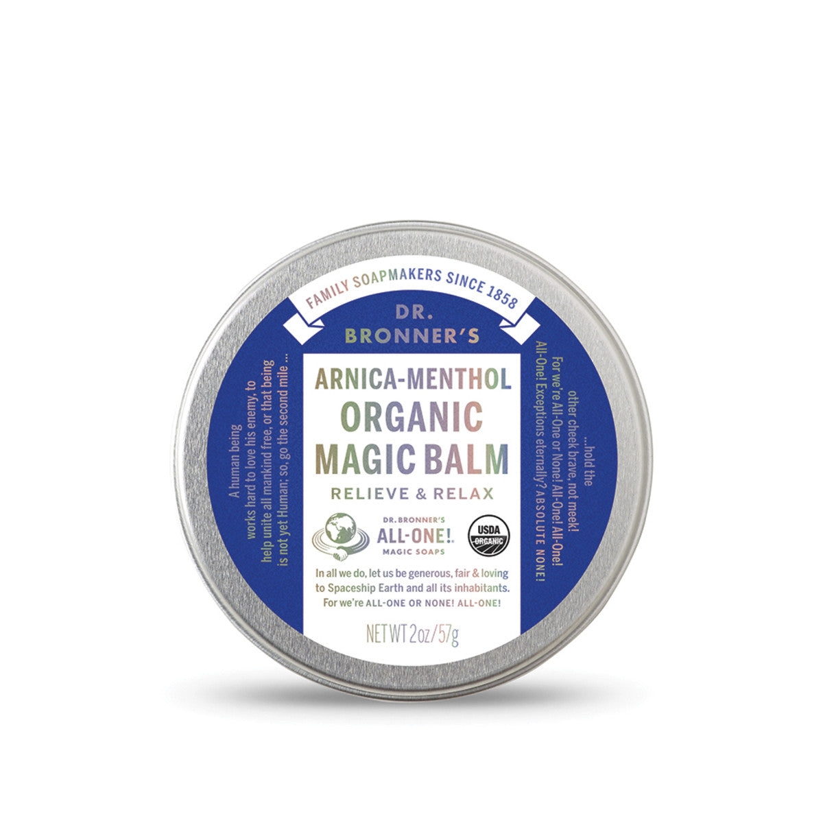 Dr. Bronner's Organic Arnica Menthol Magic Balm 57g - Soothing Pain Relief for Muscles & Joints - Perfect for Post-Workout Recovery & Daily Comfort