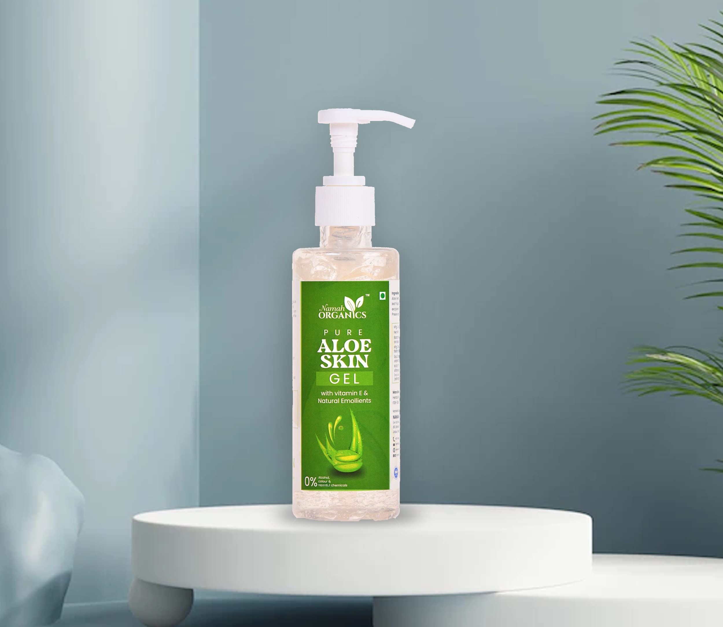 Organic Aloe Vera Gel for Skin & Hair Care - 400g (Pack of 2) | Hydrating Moisturizer, Sunburn Relief, Scalp Treatment | Perfect for Daily Skincare & After-Sun Care