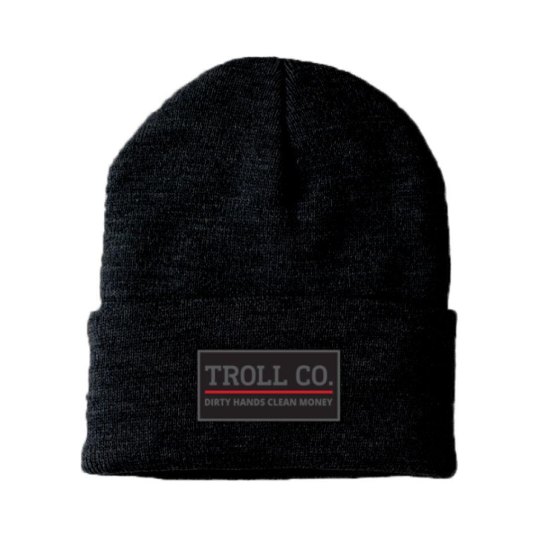 Troll Co Beanie - Black Winter Hat for Men & Women | Warm Knit Skull Cap for Outdoor Activities, Skiing, and Casual Wear
